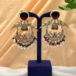 Oxidized Bird Chandbali