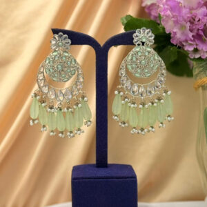 Earrings With  Stone & Beads