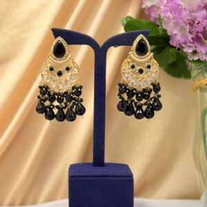 Earrings With  Stone & Beads