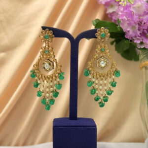 Earrings With  Stones & Beads