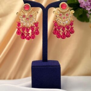 Earrings With  Stones & Beads