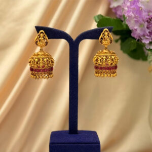 Antique Ruby Jhumka